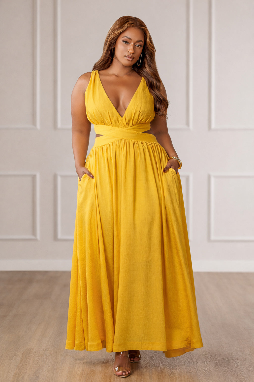 Willow Deep V Maxi Dress