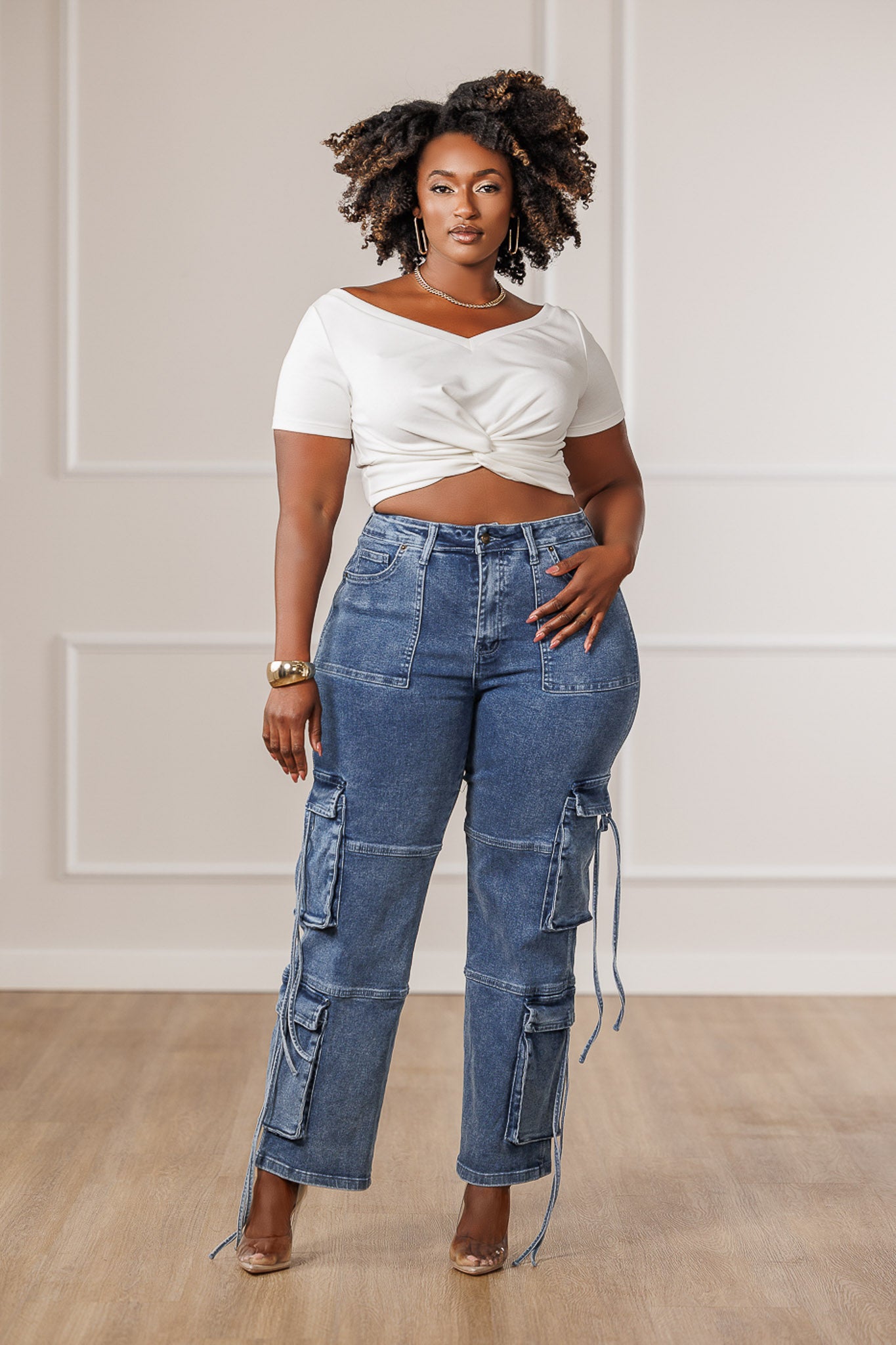 Vanna Knot Crop Top - Off White