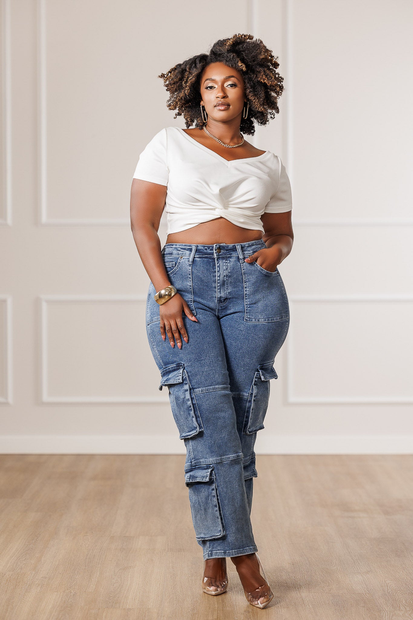 Kirra Side Ties Cargo Jeans