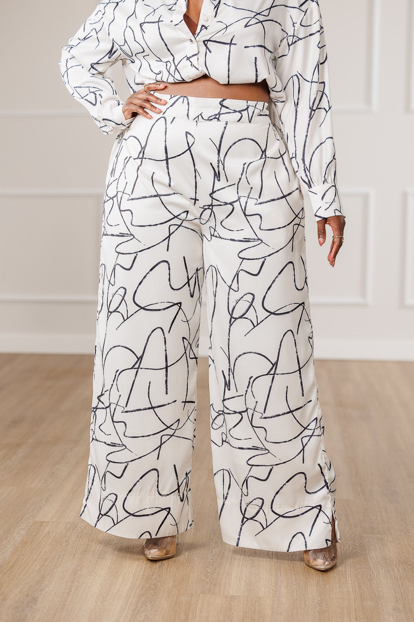 June Side Slits Wide Pants