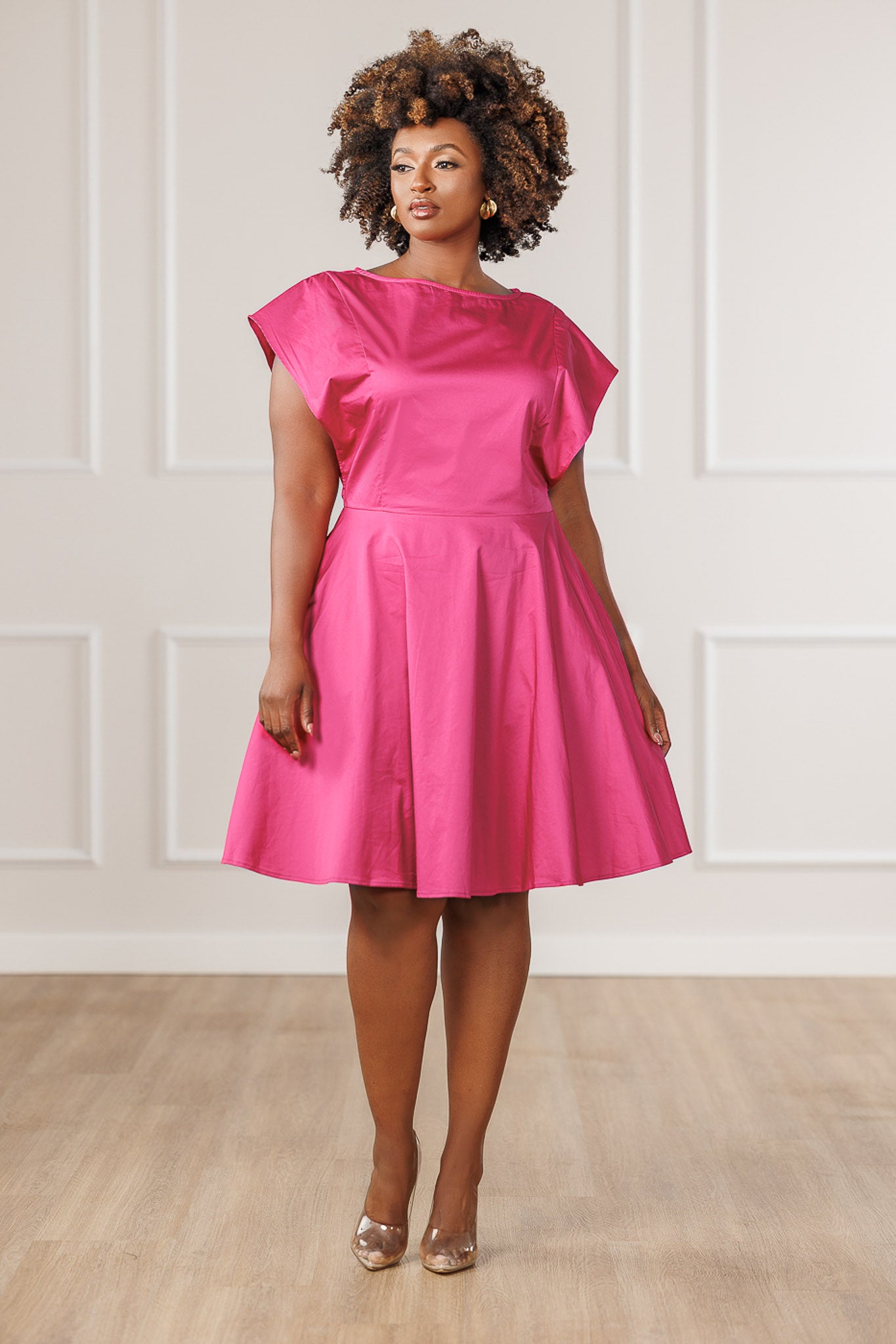 Valley Midi Dress - Magenta