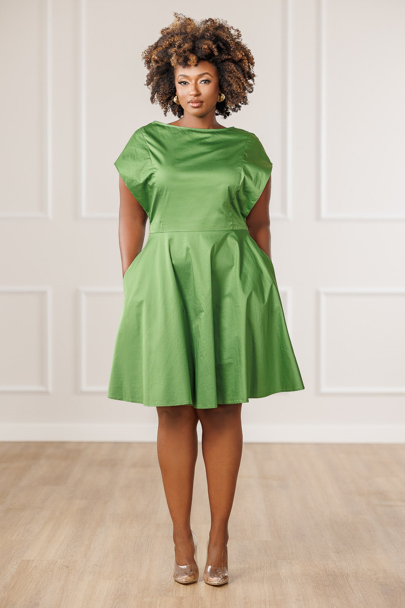 Valley Midi Dress - Kelly Green