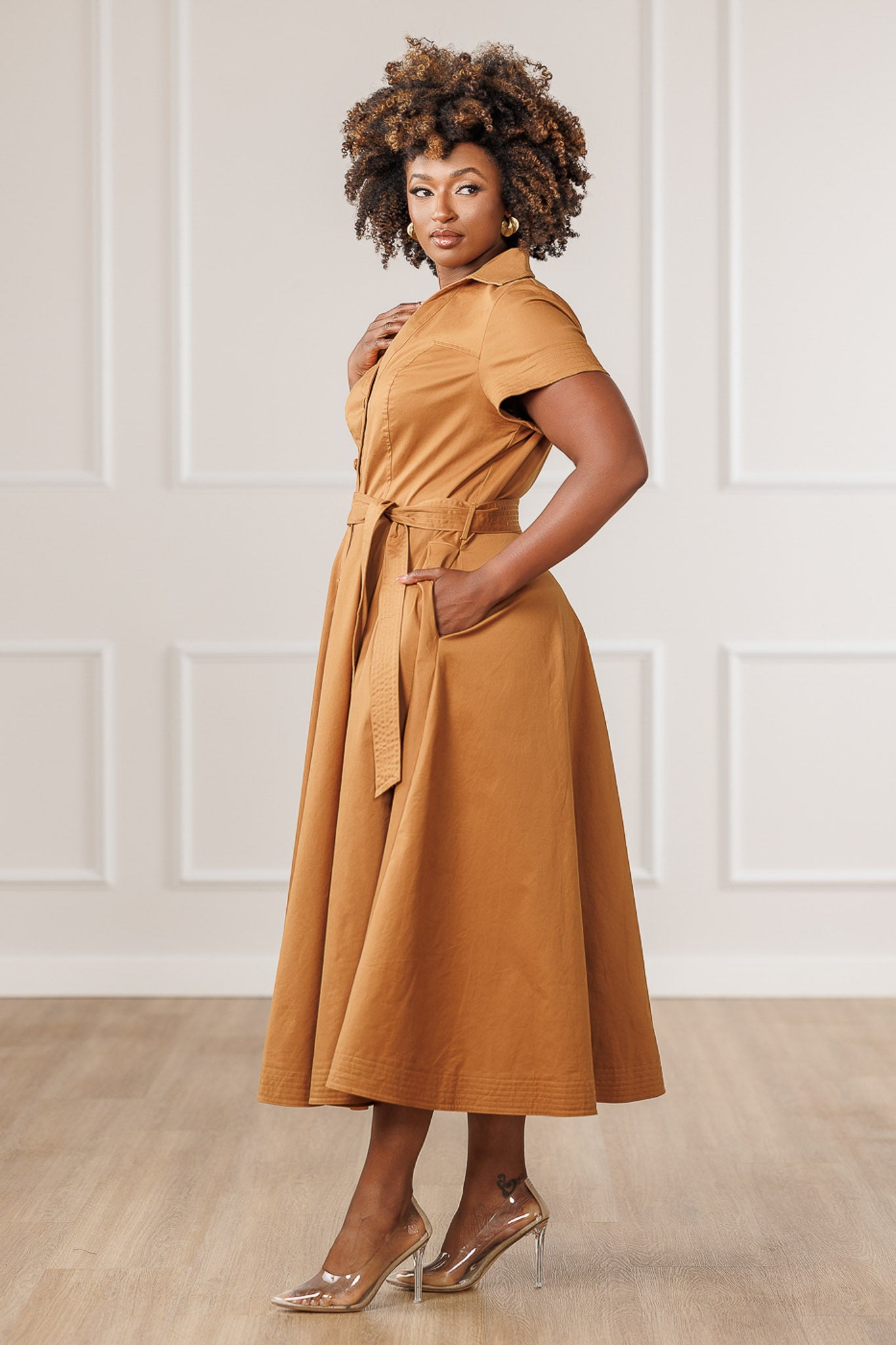 Blaine Button Down Midi Dress