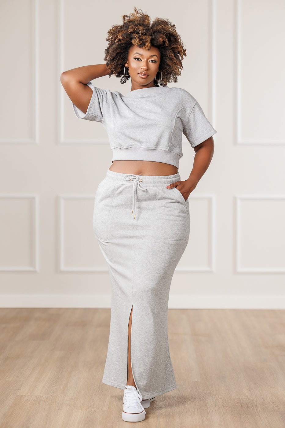 Bria Dropped Shoulder Sweatshirt - Heather Grey – J. Brooks