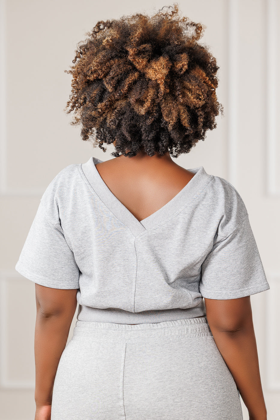 Bria French Terry Dropped Shoulder Sweatshirt - Heather Grey
