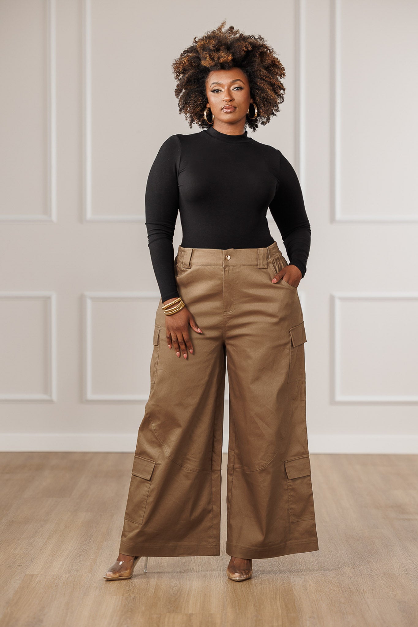 Andie Mock Neck Knit Bodysuit - Black