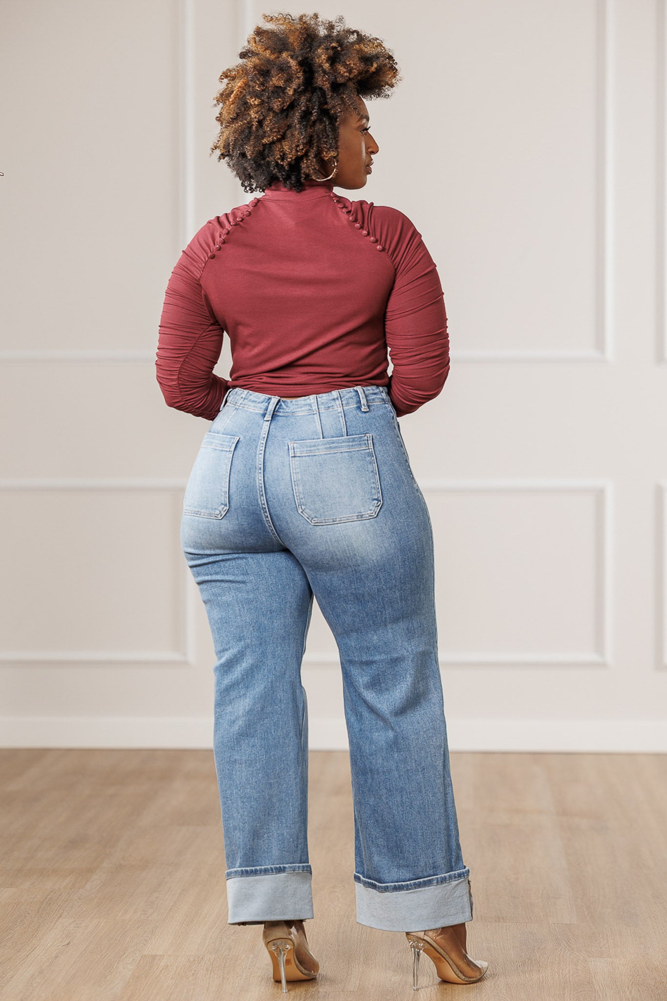 Ezra Patch Pocket Wide Jeans