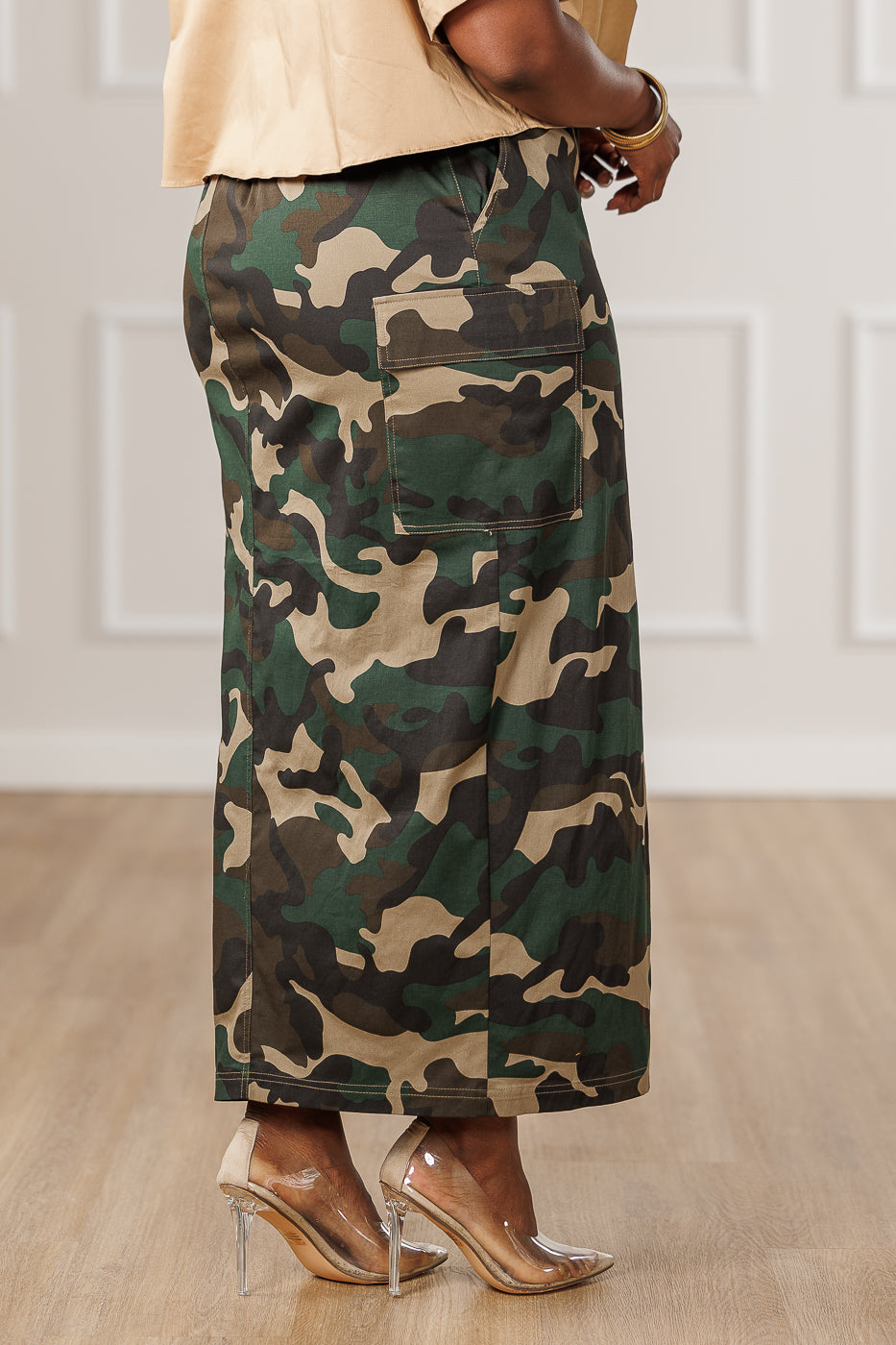 Marion Cargo Maxi Skirt - Camo