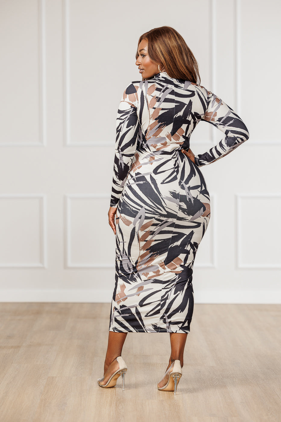 Bryn Abstract Dress - Off White