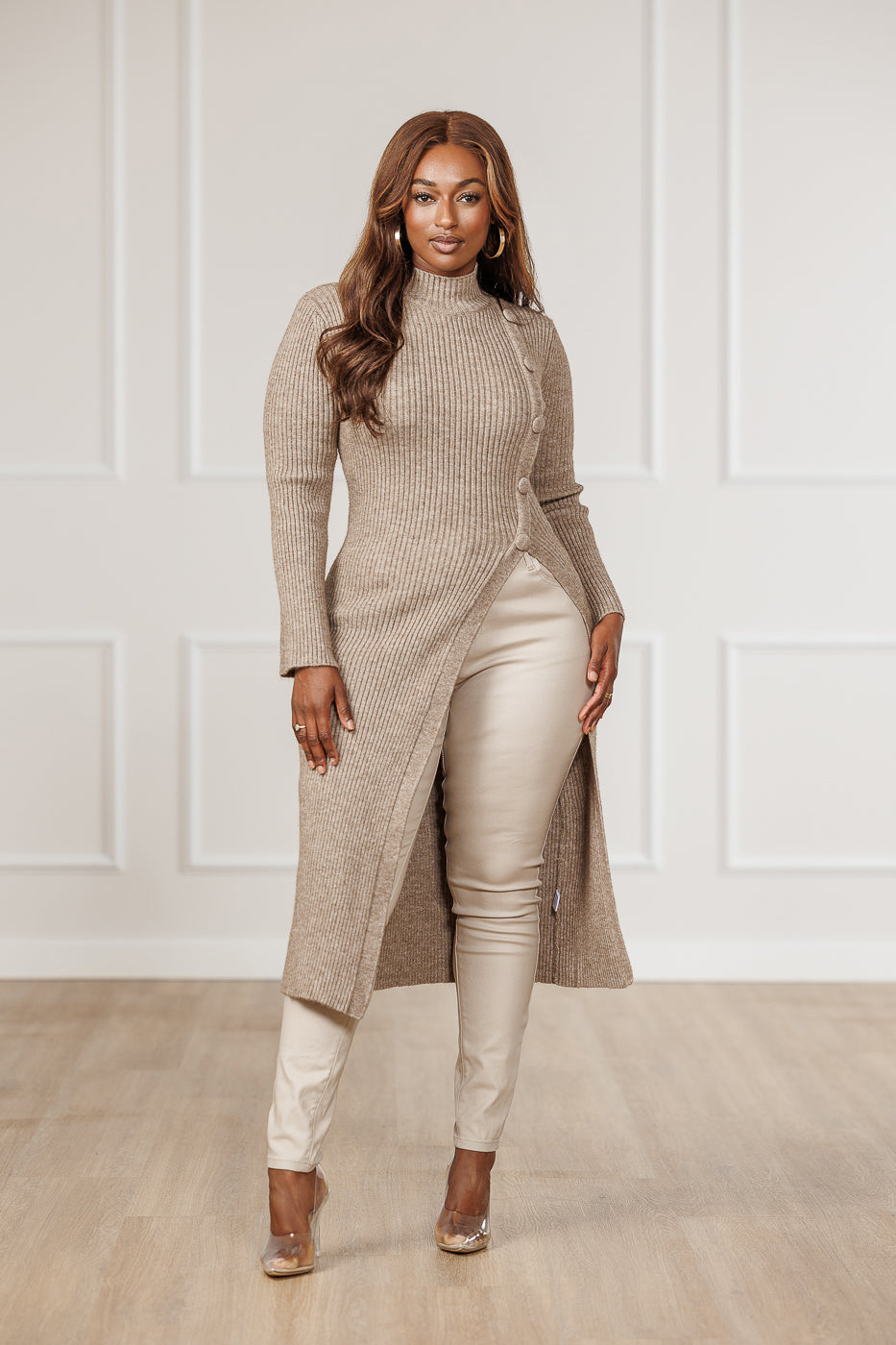 Denali Button Detail Sweater - Desert