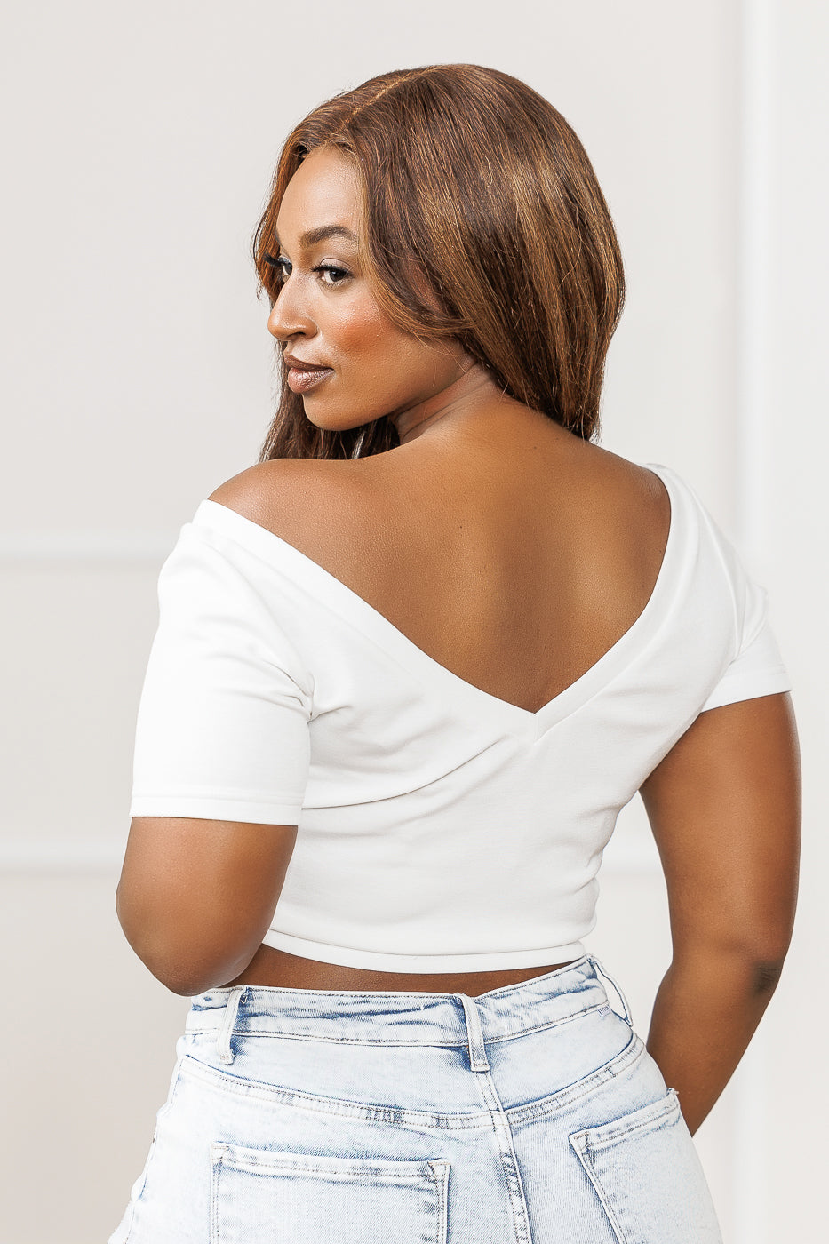 Vanna Knot Crop Top - Off White