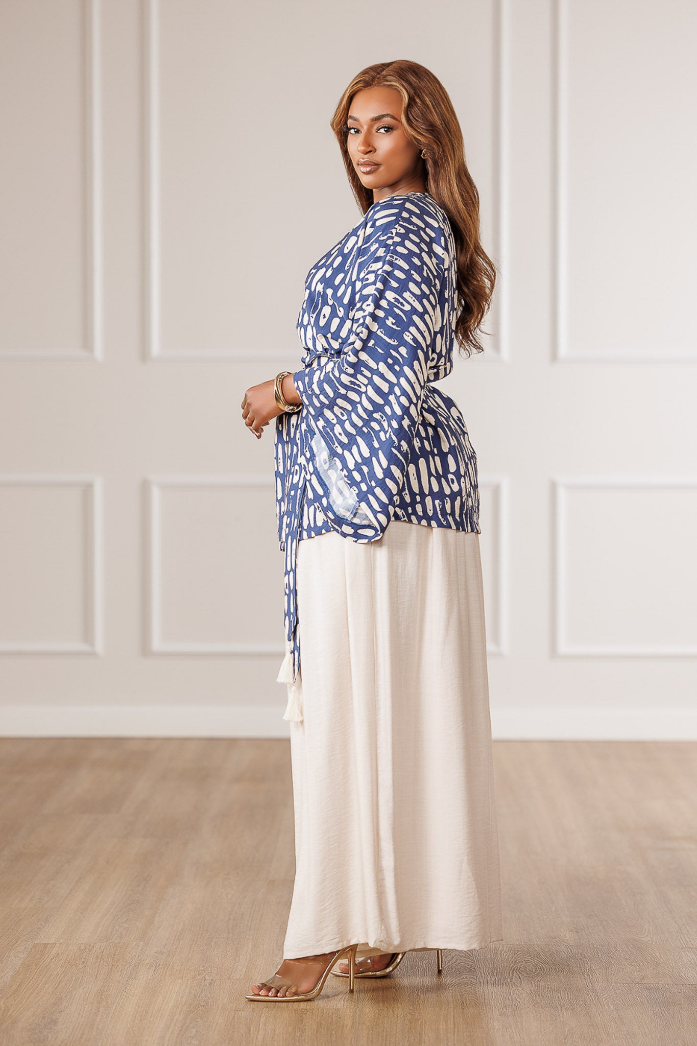 Monet Buttoned Sleeve Kimono