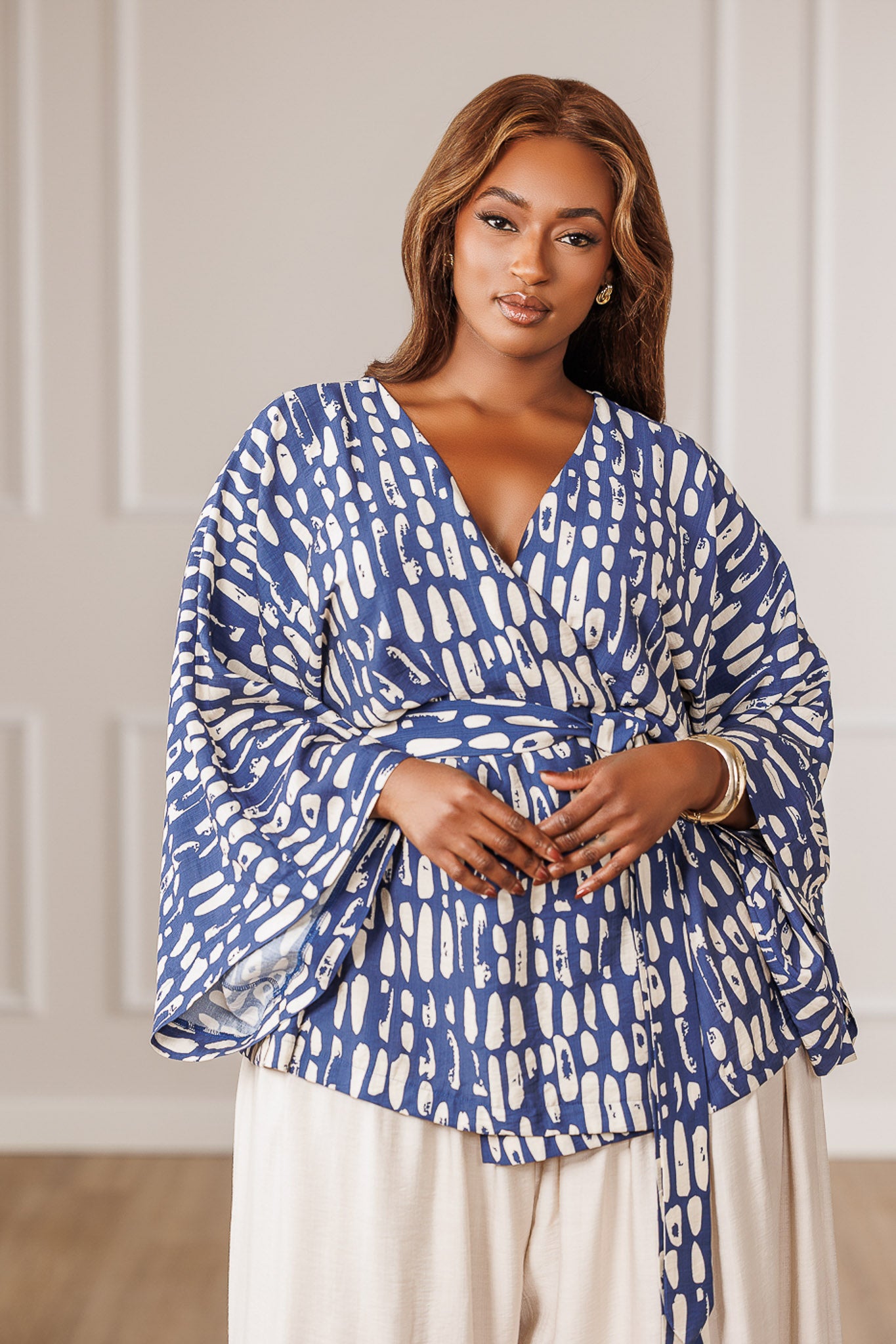 Monet Buttoned Sleeve Kimono