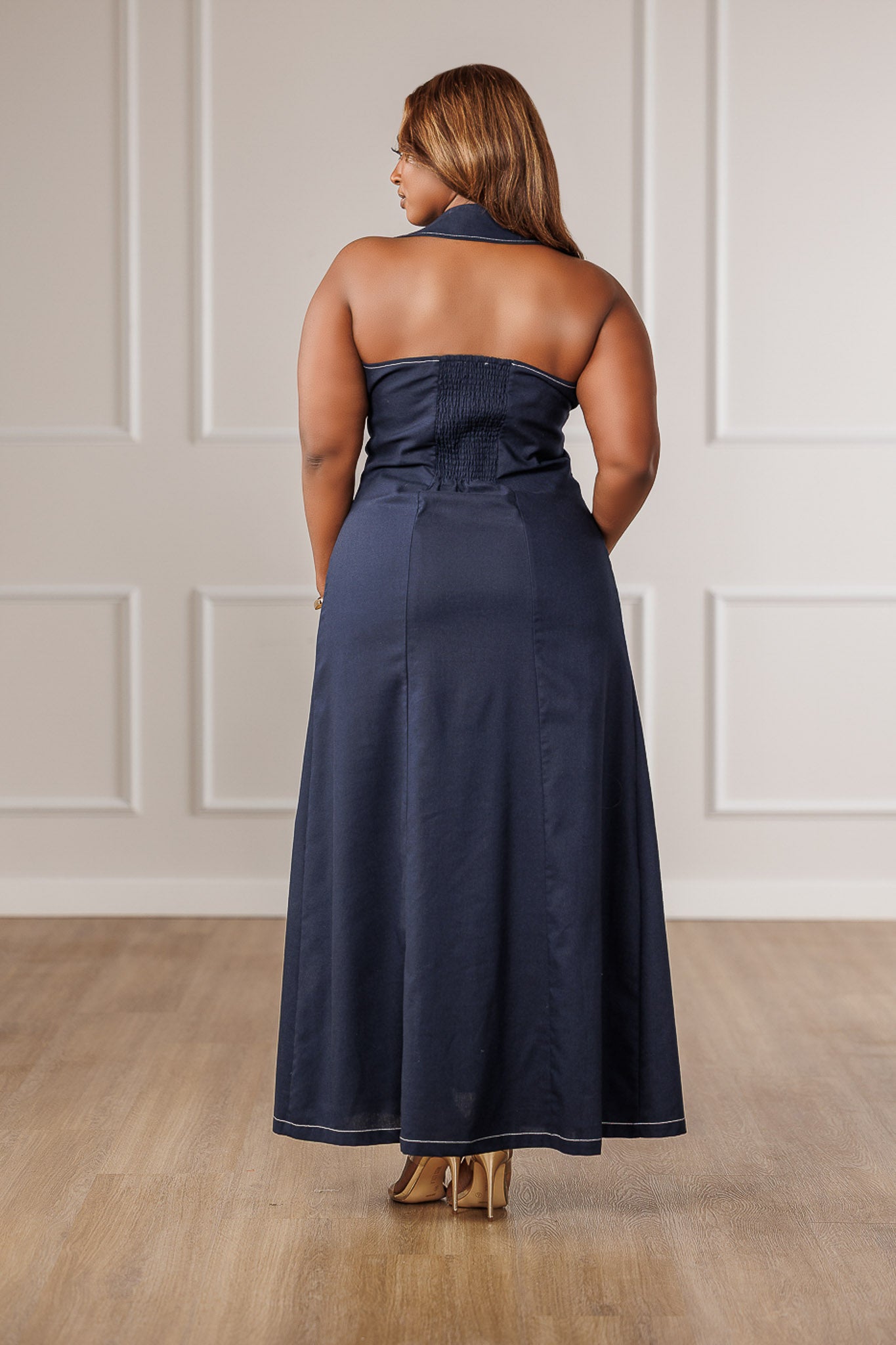 Nori Collared Halter Dress