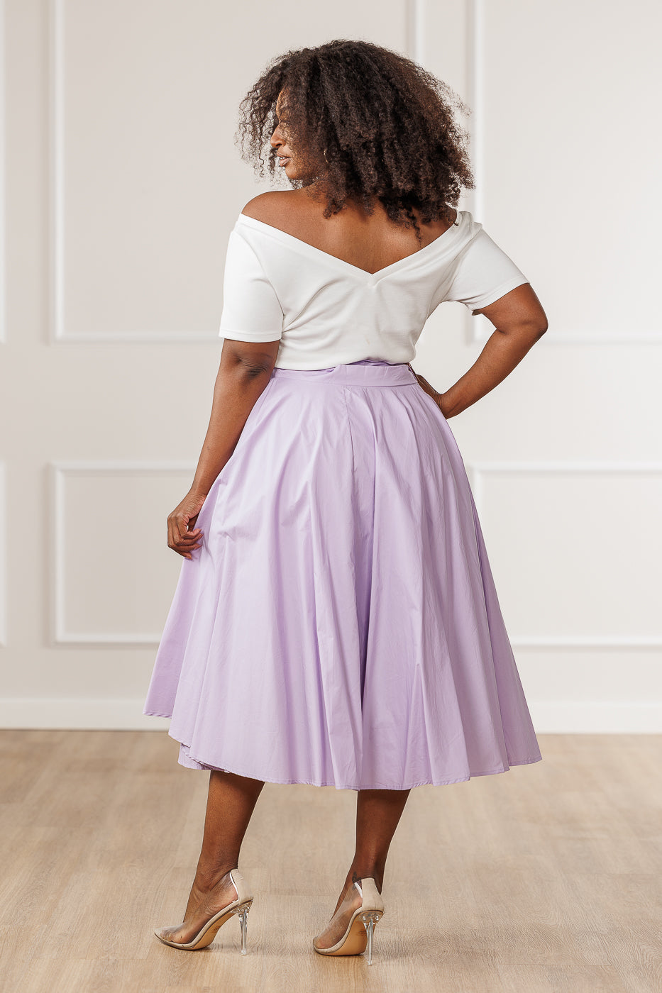 FINAL SALE - Hallie Circle Midi Skirt - Lavender