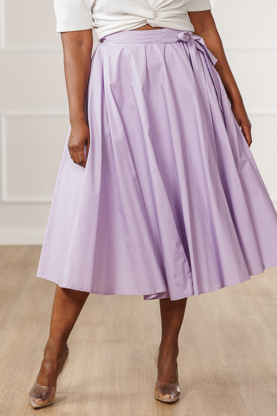 FINAL SALE - Hallie Circle Midi Skirt - Lavender