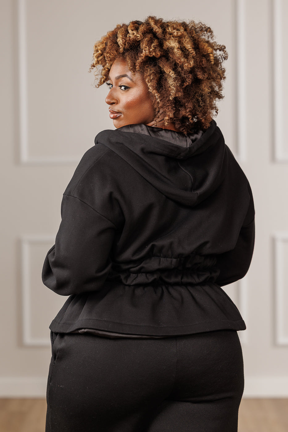 FINAL SALE - Sabrina Fleece Smocked Hooded Jacket