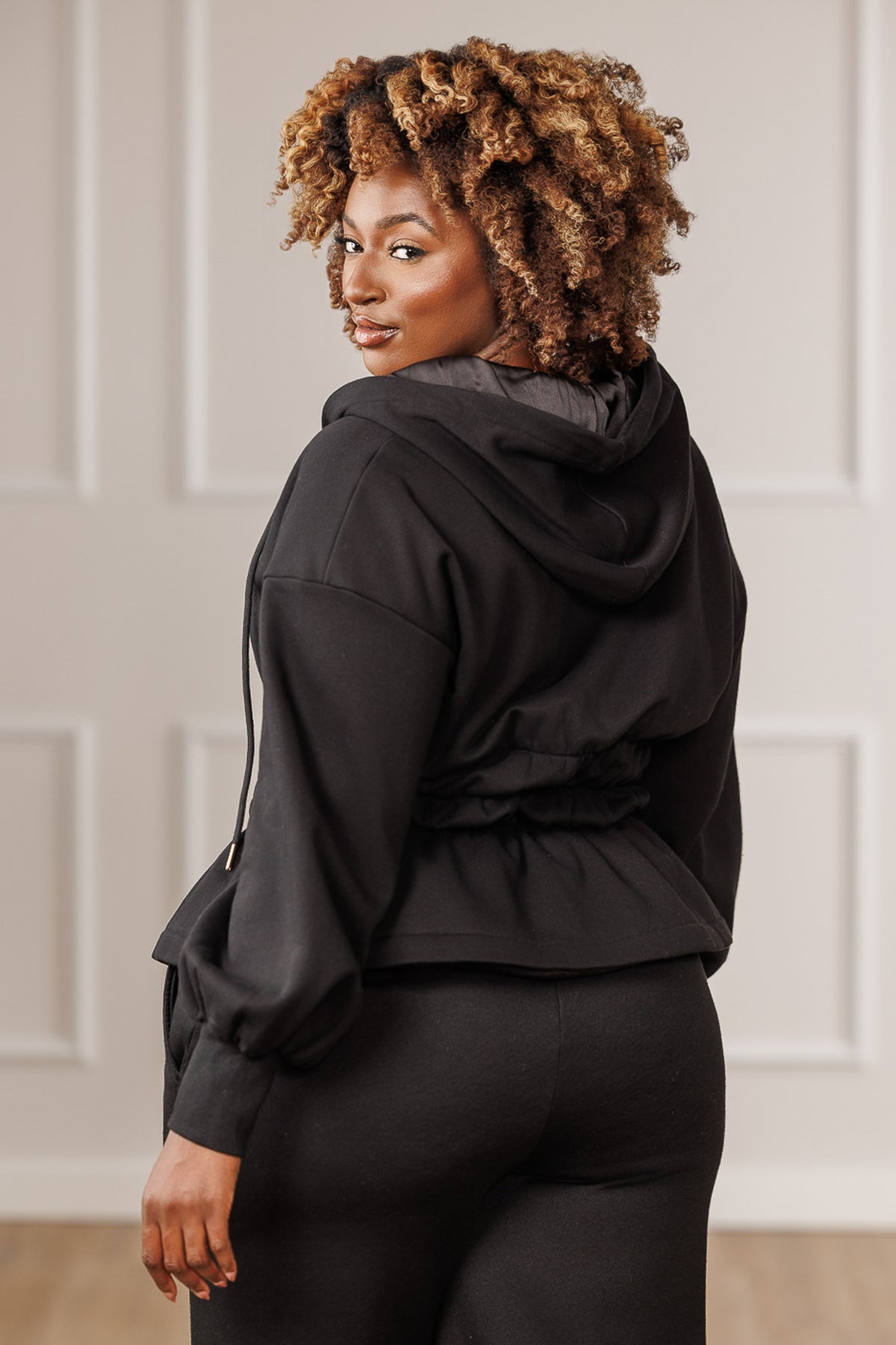 FINAL SALE - Sabrina Fleece Smocked Hooded Jacket