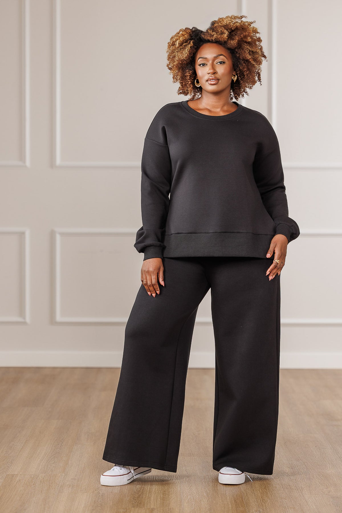 Bailey Side Slit Top - Black