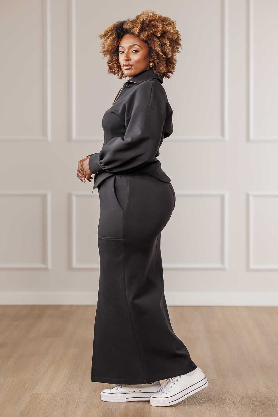 Nyla Cinched Waist Jacket - Black
