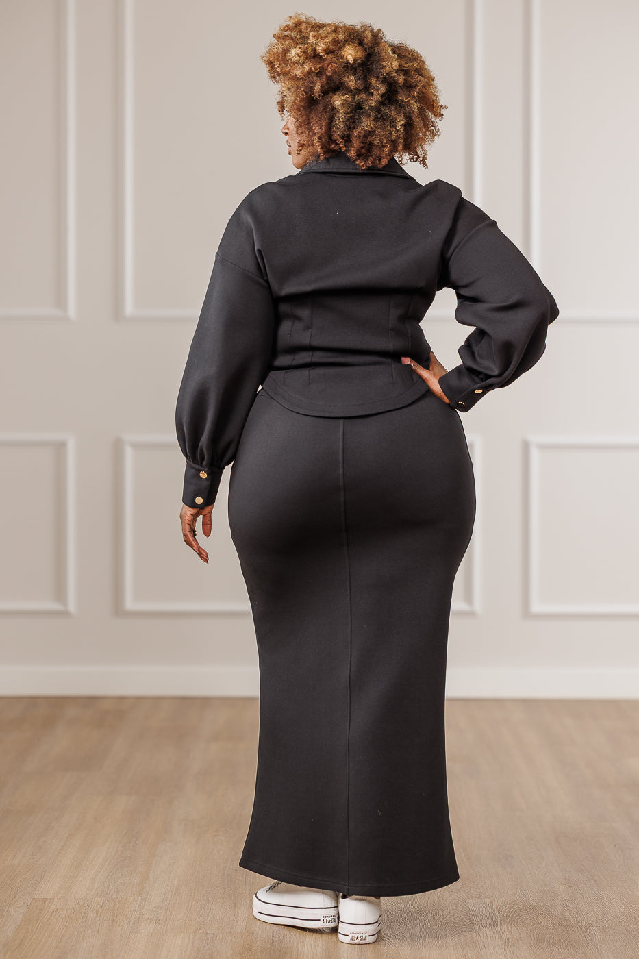 Nyla Cinched Waist Jacket - Black