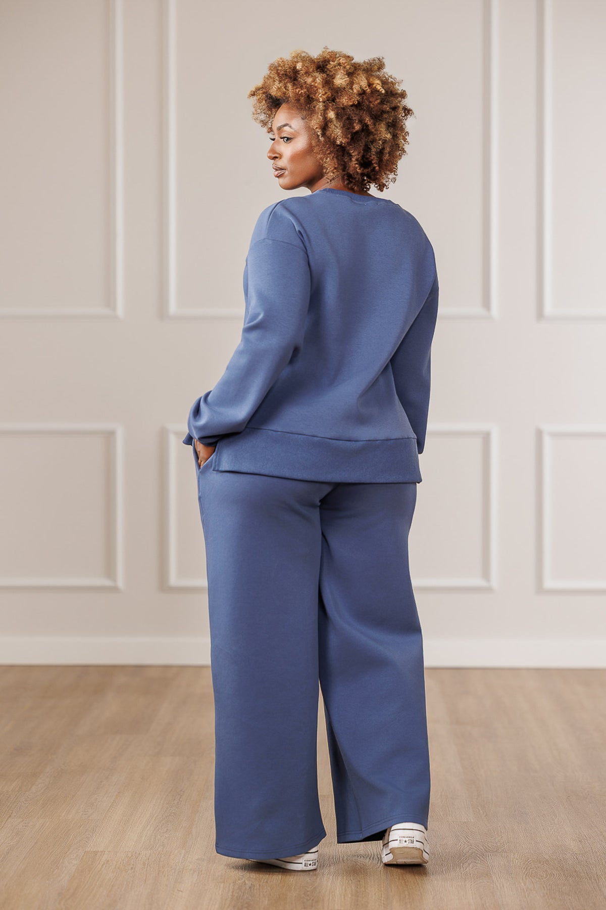 Bailey Side Slit Top - Blue