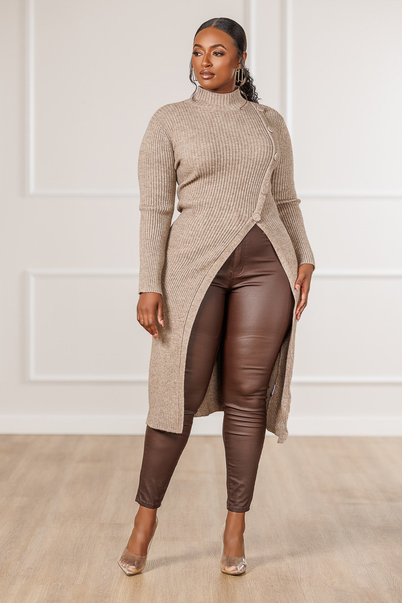 Denali Button Detail Sweater - Desert