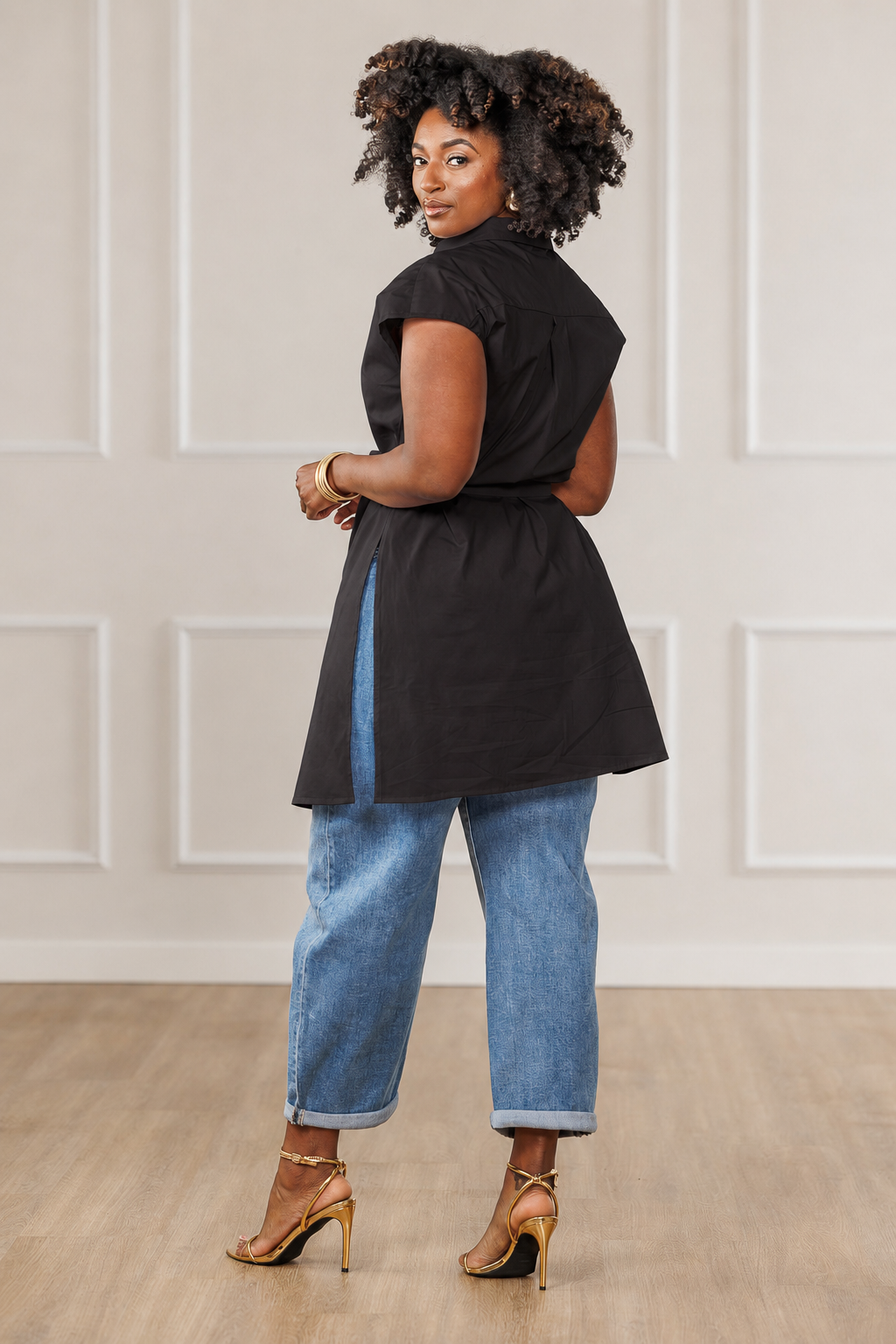 Shae Button Down Top - Black