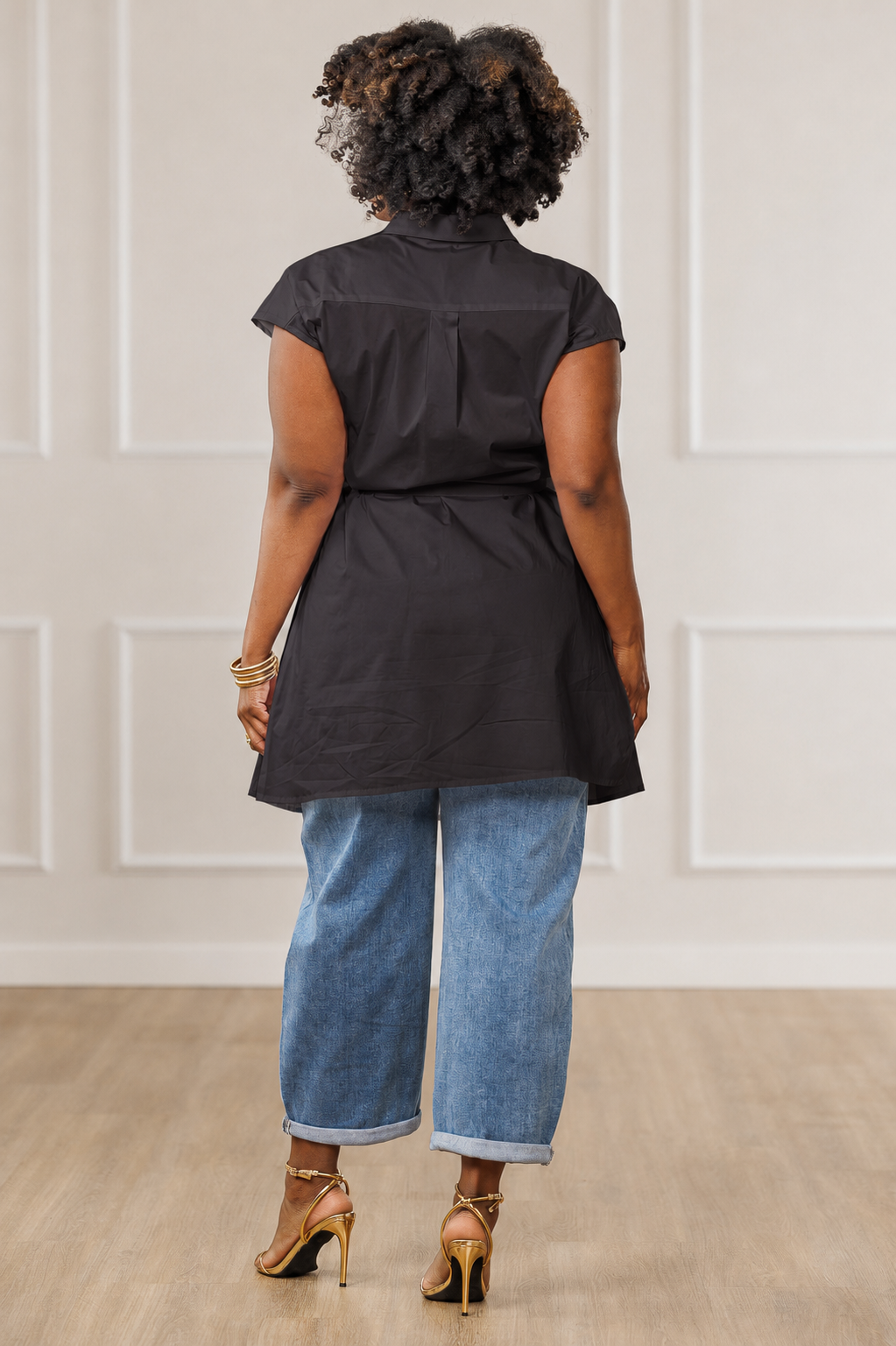 Shae Button Down Top - Black