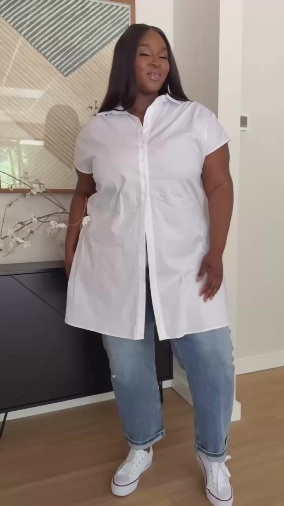 Shae Button Down Top - White