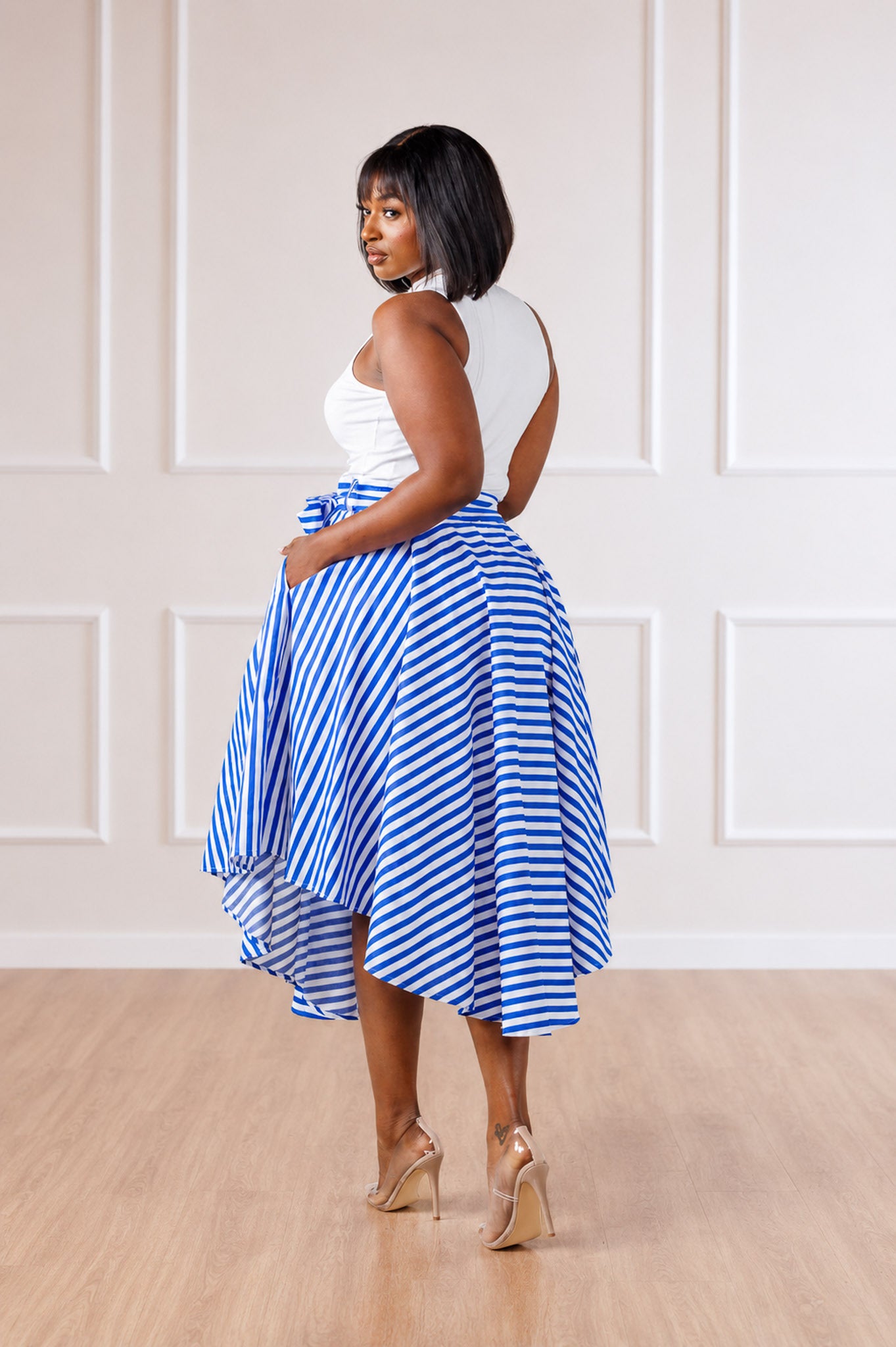 Tormany High-Low Midi Skirt